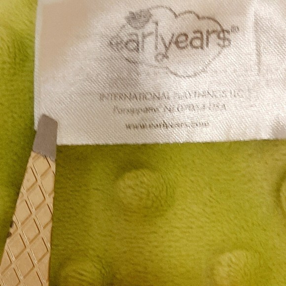 Early Years Hedgehog Lovey Security Blanket Plush Dots Clip Satin Trim Back Toy - Picture 10 of 16